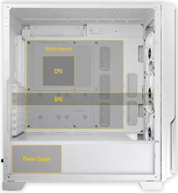 Antec P20C White, weiß, Glasfenster