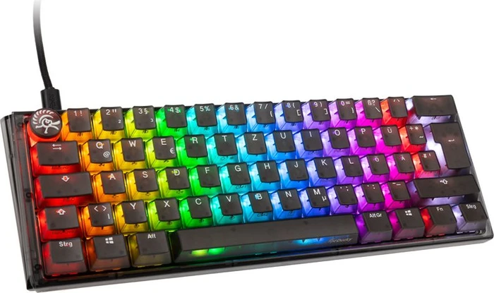 Ducky One 3 Mini PBT, LEDs RGB, Aura Black, MX RGB RED, USB, DE