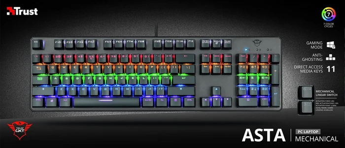 Trust Gaming GXT 865 Asta, schwarz, GXT-RED, USB, DE