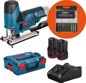 Bosch Professional GST 12V-70 Akku-Pendelhubstichsäge inkl. L-Boxx + 2 Akkus 2.0Ah