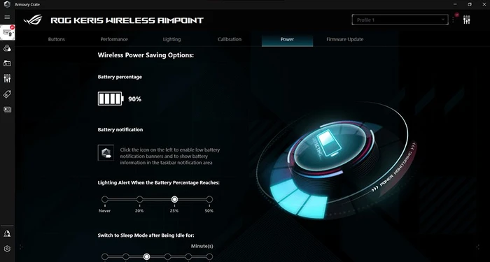 ASUS ROG Keris Wireless AimPoint Moonlight White, USB/Bluetooth