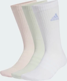 adidas Cushioned Crew Socken white/sandy pink/linen green, 3 Paare