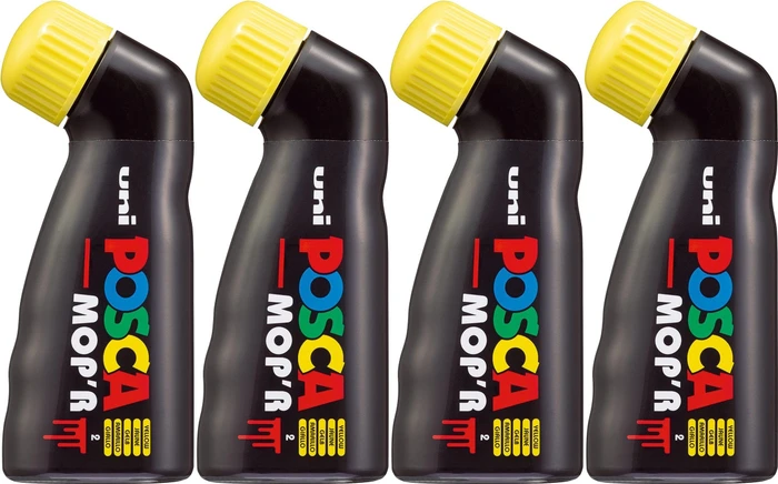 Uni-Ball POSCA MOP'R PCM-22 Acrylmarker gelb, 4er-Pack