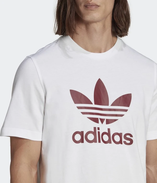 adidas Adicolor Classics Trefoil T-Shirt kurzarm white/shadow red (Herren)
