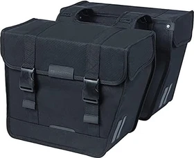 Basil Kavan Eco Classic Rounded Doppeltasche Gepäcktasche schwarz (18222)