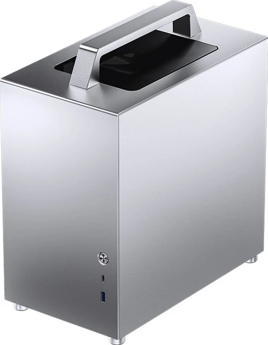 Jonsbo T8 PLUS Silver, silber, Glasfenster, Mini-ITX
