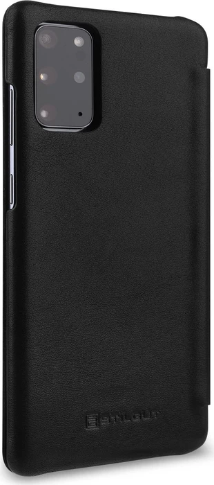 Stilgut Book Type Leather Case Nappa für Samsung Galaxy S20+ schwarz