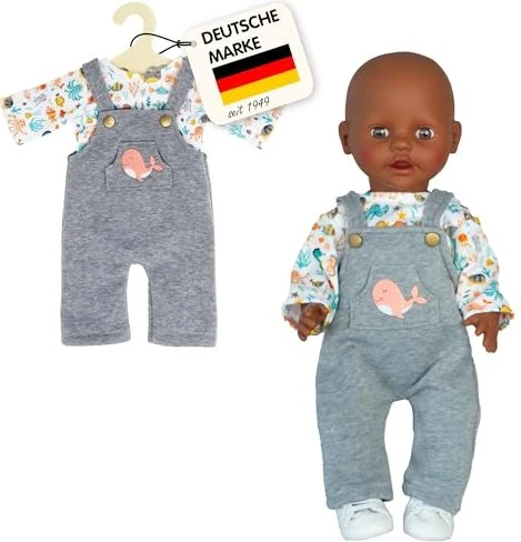 Heless Latzhose mit T-Shirt Wal Bobby 35-45cm