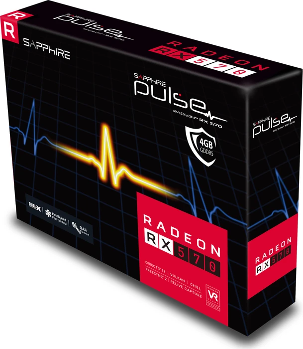 Sapphire Pulse Radeon RX 570 4G G5, 4GB GDDR5, DVI, 2x HDMI, 2x DP, full retail