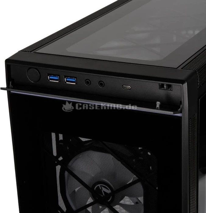 Lian Li Alpha 550X schwarz, Glasfenster