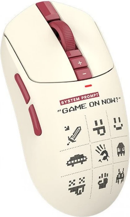 A4Tech Bloody R72 Ultra Duo Wireless Gaming Mouse mit Ladestation, Pixels Red, USB