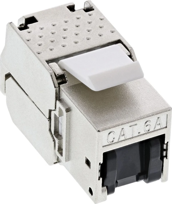InLine Keystone Modul RJ-45 Buchse/Verlegekabel Cat6a, SNAP-In, mit Staubschutz