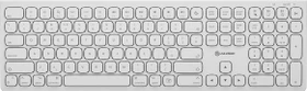 Alogic Echelon USB-C Rechargeable Wireless Keyboard for macOS, weiß, USB/Bluetooth, UK