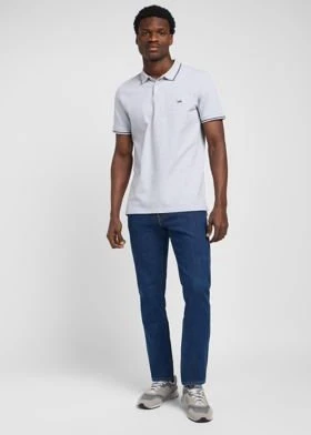 Lee Regular Pique Poloshirt kurzarm sharp grey mele (Herren)