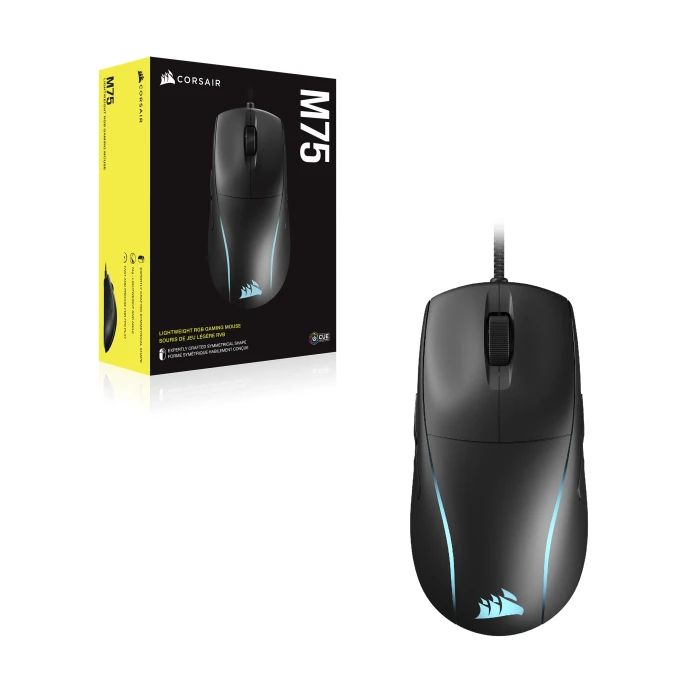 Corsair M75 Lightweight RGB Gaming Mouse, schwarz, USB
