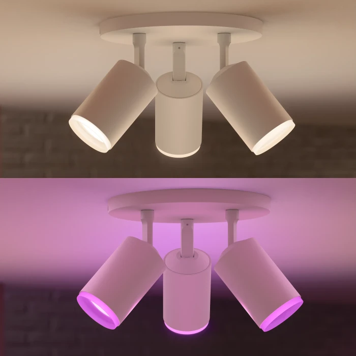 Philips Hue White and Color Ambiance Fugato Spot 3-flammig weiß
