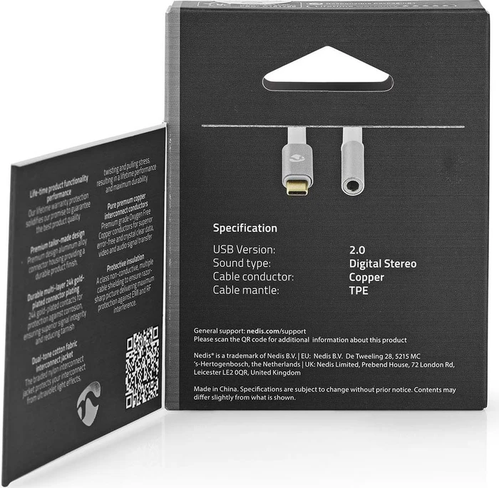 Nedis USB-C auf 3.5mm-Klinke Audio Adapter
