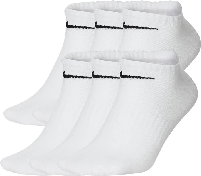 Nike Everyday Lightweight No-Show Socken weiß/schwarz, 6 Paare