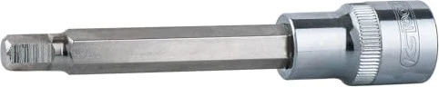 KS Tools CHROMEplus Innensechskant Steckschlüssel lang 1/2" 72mm