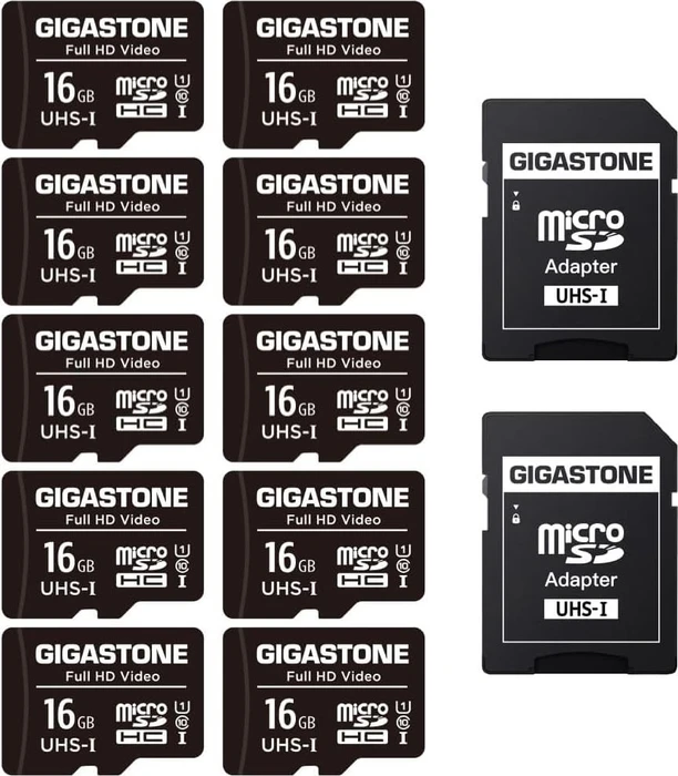 Gigastone Full HD Video R85/W15 16GB Kit, UHS-I U1, Class 10, 10er-Pack