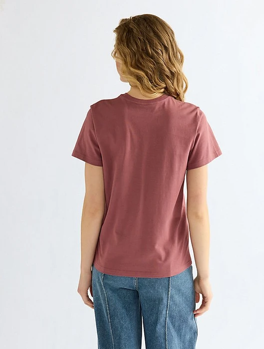 Wrangler Round T-Shirt kurzarm rose brown (Damen)