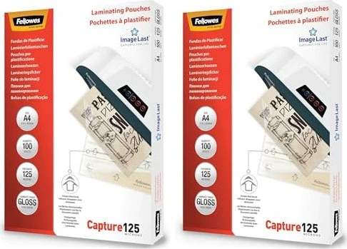 Fellowes Laminierfolien, A4, 2x 125µm, glänzend, 100 Stück