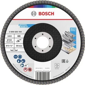 Bosch Professional X451 Fächerschleifscheibe T29 K60, 150x22.23mm, 1 Stück