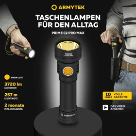 Armytek Prime C2 Pro Max Magnet USB Warm Taschenlampe