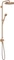 Hansgrohe Axor One Showerpipe mit Thermostat und Kopfbrause 280 1jet Unterputz brushed red gold Vorschaubild