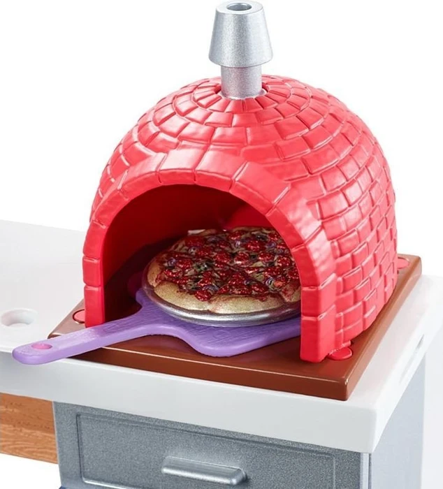 Mattel Barbie - Möbel-Spielset Outdoor mit Steinpizzaofen