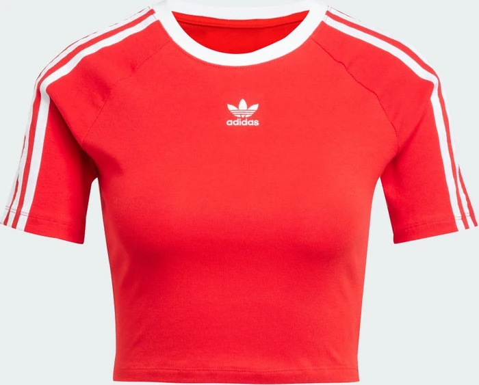 adidas 3-Streifen Baby T-Shirt kurzarm better scarlet/white (Damen)