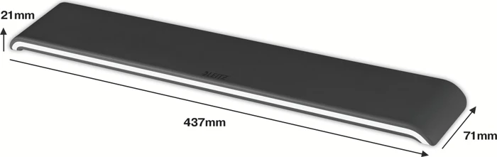 Leitz Ergo WOW höhenverstellbare Handgelenkauflage für Tastatur, schwarz/weiß