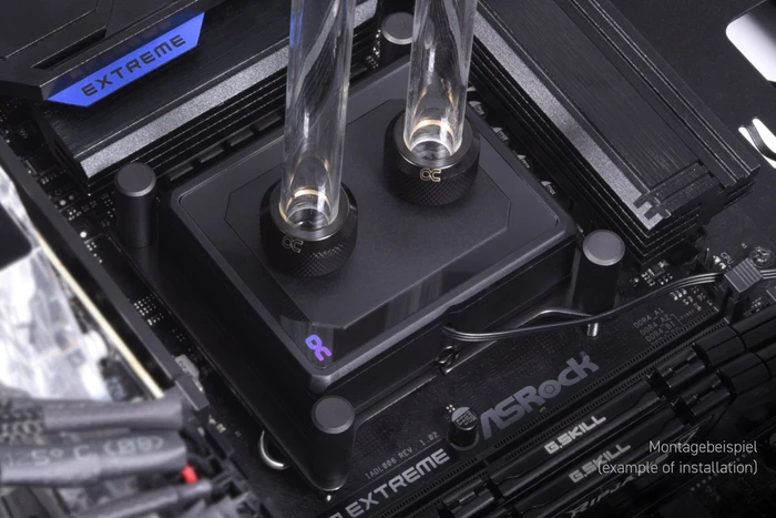 Alphacool Eisblock XPX Pro Aurora Full Brass, Digital RGB, Acryl Black