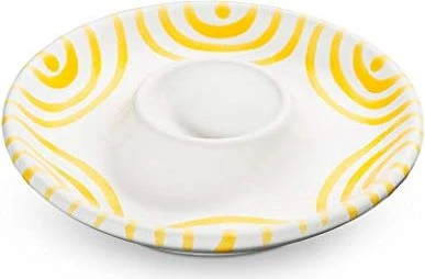 Gmundner Keramik Gelbgeflammt Eierbecher 12cm