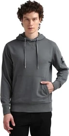 Calvin Klein Badge Baumwoll-Frottee Hoodie endless grey (Herren)