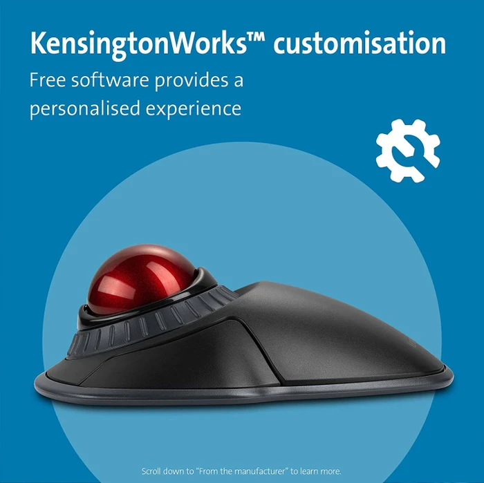 Kensington Orbit Wireless Trackball mit Scroll Ring schwarz, Bluetooth