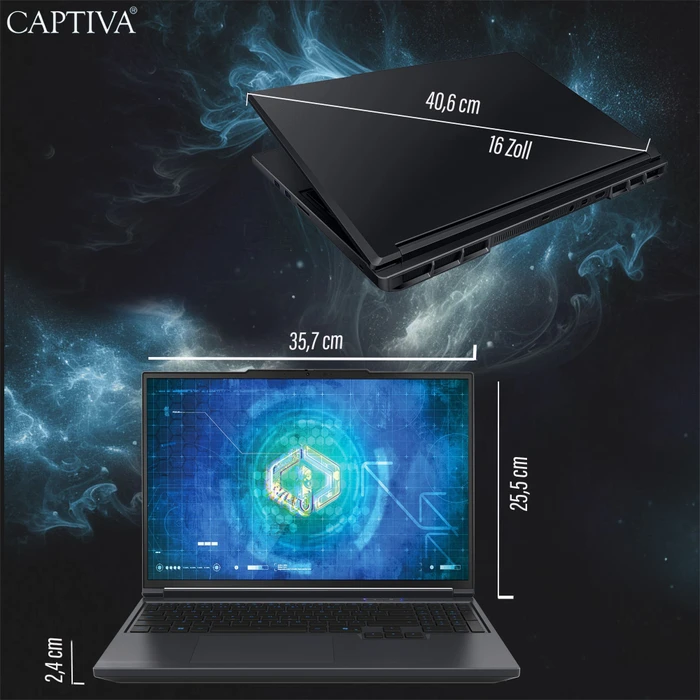Captiva Highend Gaming I99-480GE, Core i9-14900HX, 32GB RAM, 1TB SSD, GeForce RTX 5070 Ti, DE