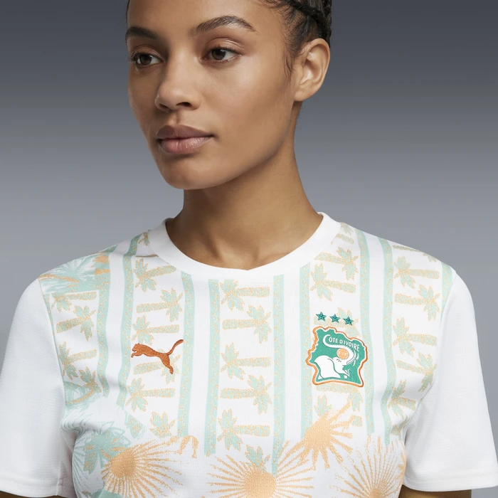 Puma FIFA WM 2026 Elfenbeinküste Auswärtstrikot kurzarm puma white/warm chestnut (Damen)