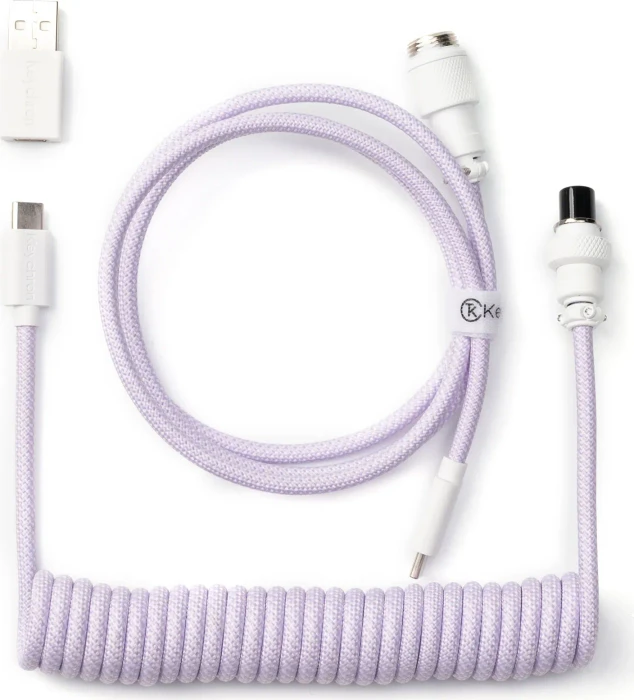Keychron Coiled Aviator Cable, USB-C Spiralkabel mit USB-A Adapter