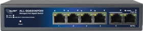 Allnet SG82 Desktop Gigabit Smart Switch, 6x RJ-45, 60W PoE++ PD (ALL-SG8206PDM / 212816)