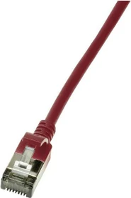 LogiLink TPE Slim Patchkabel, Cat6a, U/FTP, RJ-45/RJ-45, 2m, rot