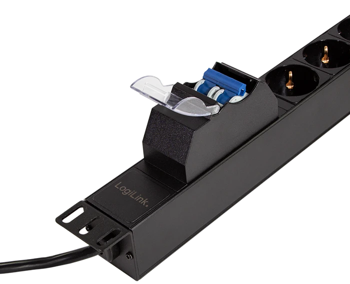 LogiLink Steckdosenleiste, 1HE, 6-fach, 230V, 2m