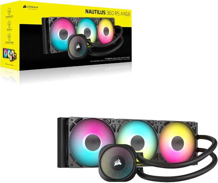 Corsair Nautilus 360 RS ARGB, schwarz