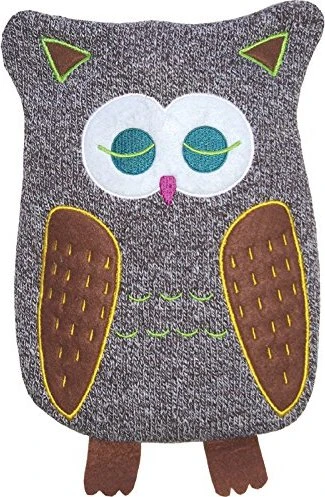 Hugo Frosch Eule Strickbezug Kinder Öko-Wärmflasche braun-melange