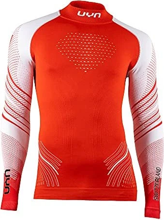 UYN Natyon 2.0 Schweiz Kompressionsshirt langarm rot/weiß (Junior)