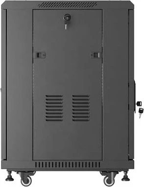 Lanberg 19" Rackschrank 15HE, freistehend, Flat Pack, Glastür, IP20, RAL 9004, 600mm tief