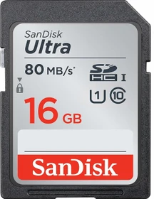 SanDisk Ultra R80 16GB, UHS-I U1, Class 10
