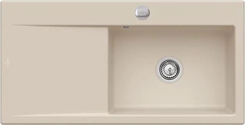 Villeroy & Boch Subway Style 60 Einbau Becken rechts mit Ablauffernbedienung almond