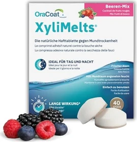 OraCoat XyliMelts Hafttabletten Beeren-Mix, 40 Stück
