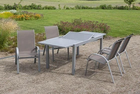 Merxx Amalfi Gartenmöbel-Set taupe, 5-tlg.